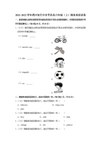 2021-2022学年四川省巴中市平昌县六年级（上）期末英语试卷