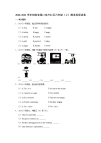 2020-2021学年河南省周口市川汇区六年级（上）期末英语试卷