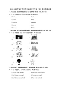 2021-2022学年广西百色市靖西市六年级（上）期末英语试卷