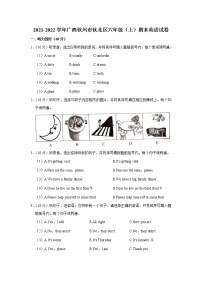 2021-2022学年广西钦州市钦北区六年级（上）期末英语试卷