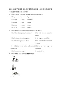 2021-2022学年湖南省永州市祁阳县六年级（上）期末英语试卷