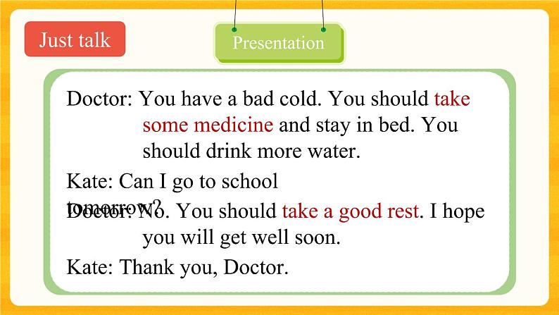 Unit 4 What 's wrong with you？ Lesson 21 课件第7页