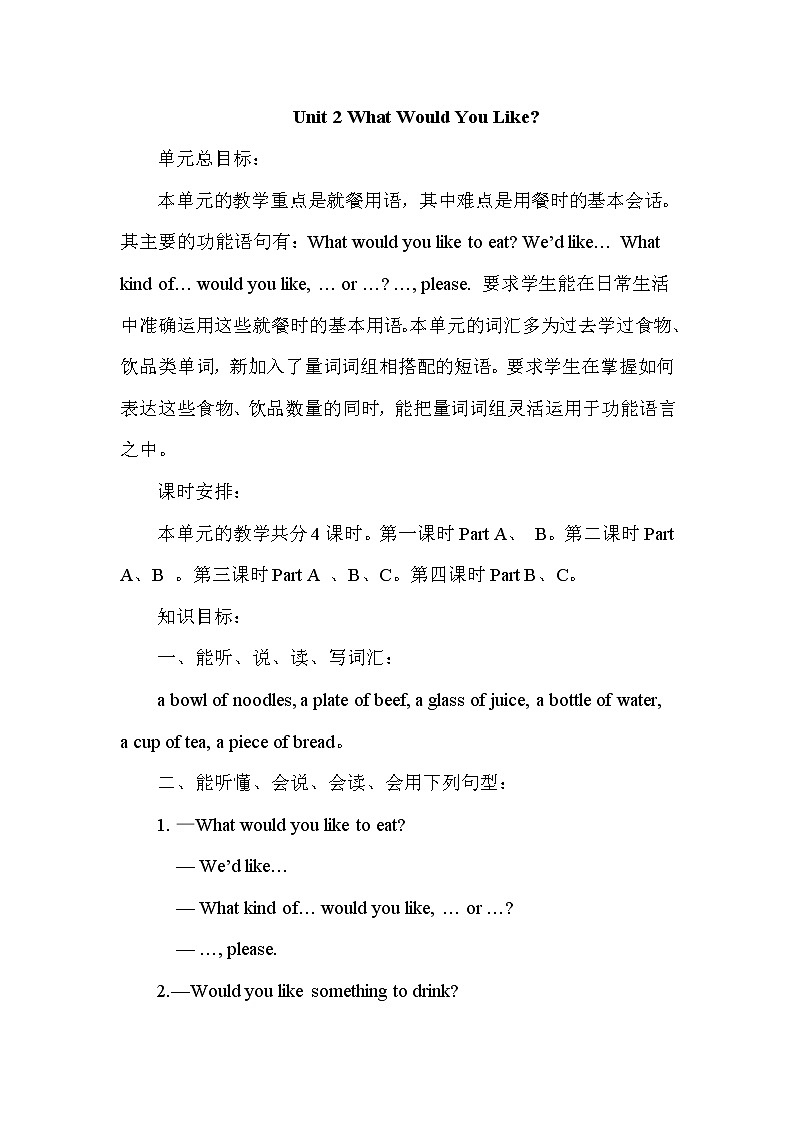 陕旅6英下 Unit 2 Part A PPT课件+教案01