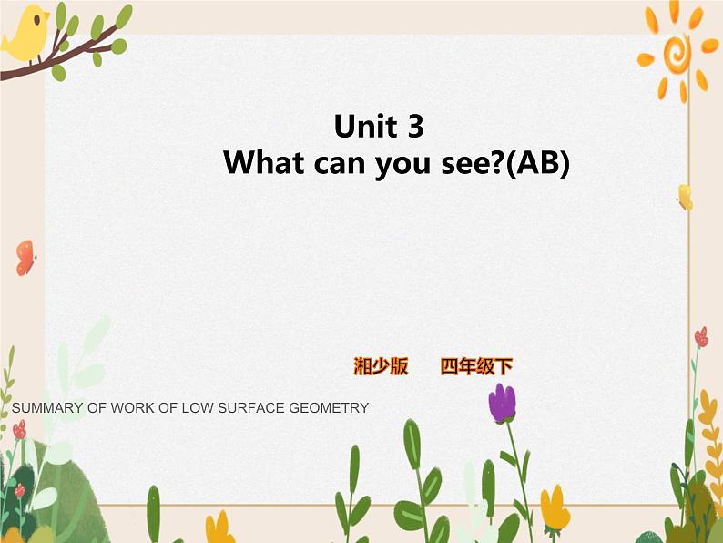 Unit 3 What can you see课件01