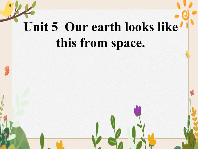 Unit 5 Our earth looks like this in space 课件第1页