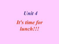 英语Starter BUnit 4 It's time for lunch!教学课件ppt