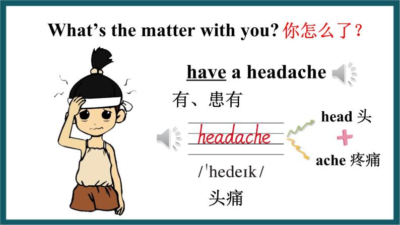 小学英语陕旅版五年级下册unit 7 i have a headache图片课件ppt