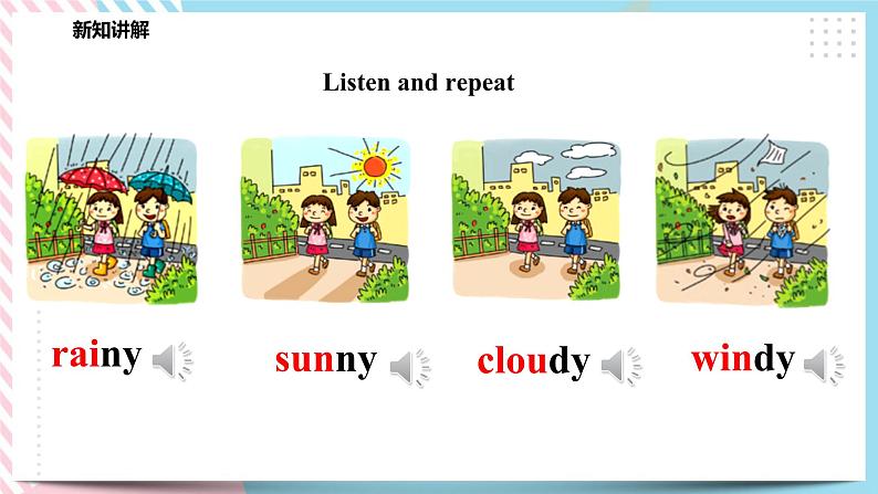 Module 3 Unit 8 Weather-Period 1 Let's talk & Let's learn 课件+教案+练习07