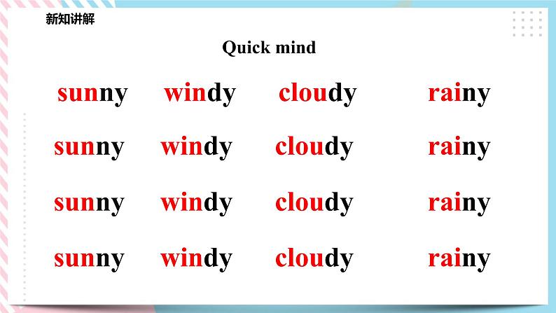 Module 3 Unit 8 Weather-Period 1 Let's talk & Let's learn 课件+教案+练习08