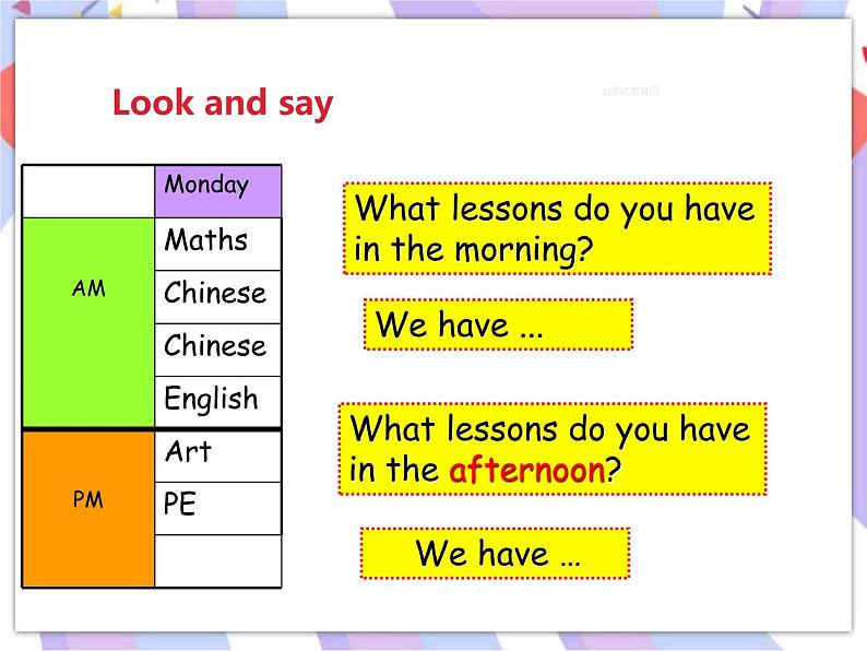 Unit 1 Our school subjects课件08