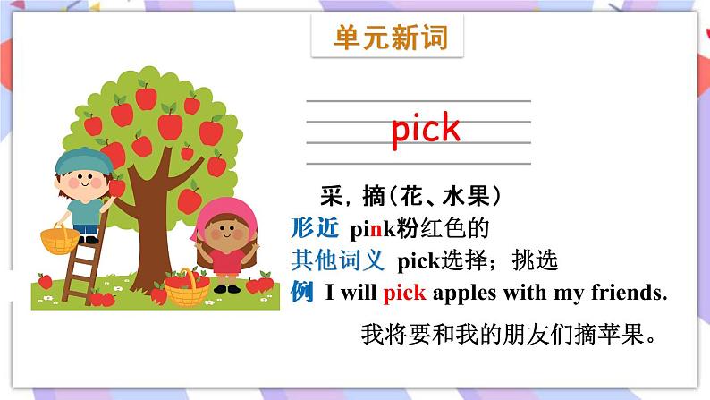 Module 4  Unit 1 We’ll pick fruit 课件02