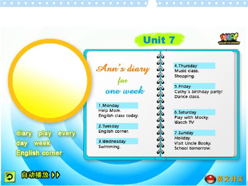 Unit7 Today is Monday Lesson3 (教案+课件+素材+练习及解析）06