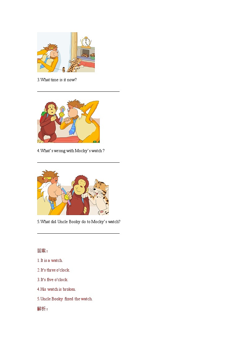 Unit8   Mocky is late Lesson1 (教案+课件+素材+练习及解析)02