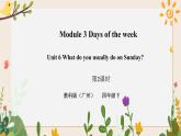 Module 3 Days of the week Unit 6 What do you usually do on Sunday （ 第2课时 ）课件+教案+习题（含答案）+素材