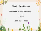 Module 3 Days of the week Unit 6 What do you usually do on Sunday（ 第1课时 ）课件+教案+习题（含答案）+素材