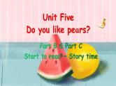 Unit 5 Do you like pears Part B&C Start to read ~ Story time课件+素材