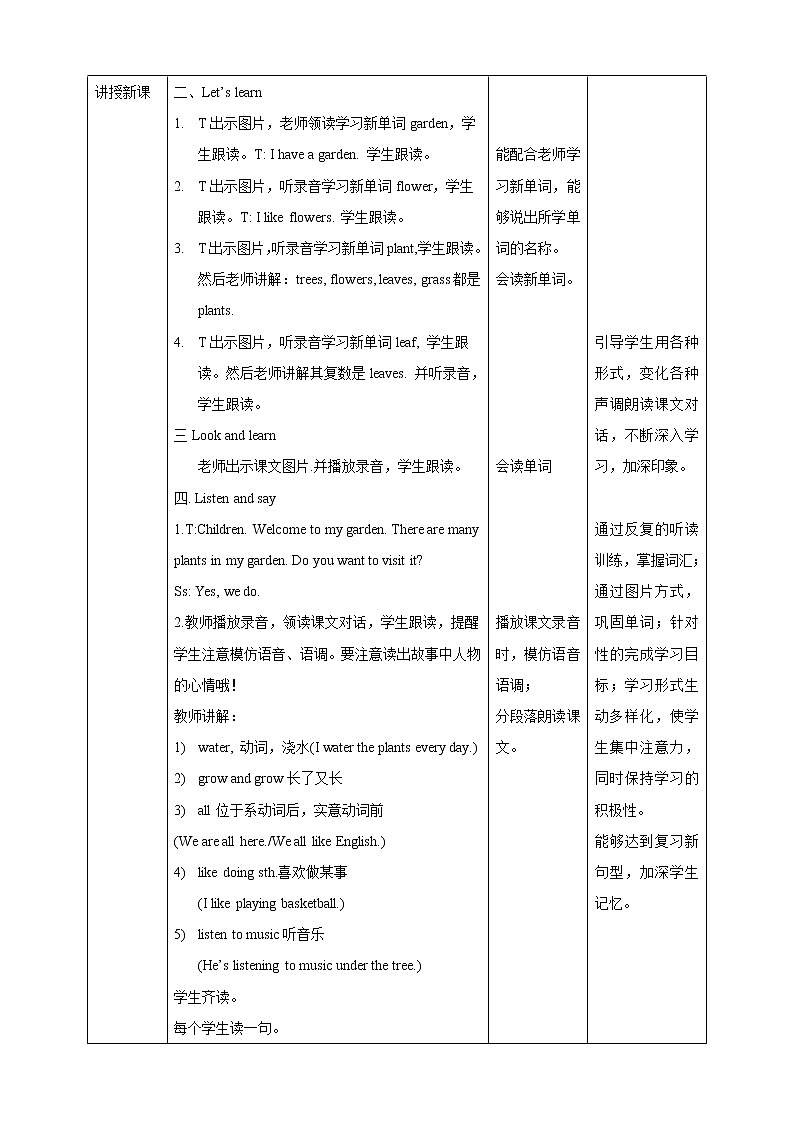 Unit 10 My garden 第一课时 课件+教案+习题02