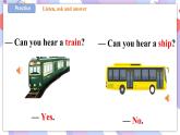 Unit 3 Can you hear a train 第二課時(shí) Let's play&sing 課件+教案+習(xí)題