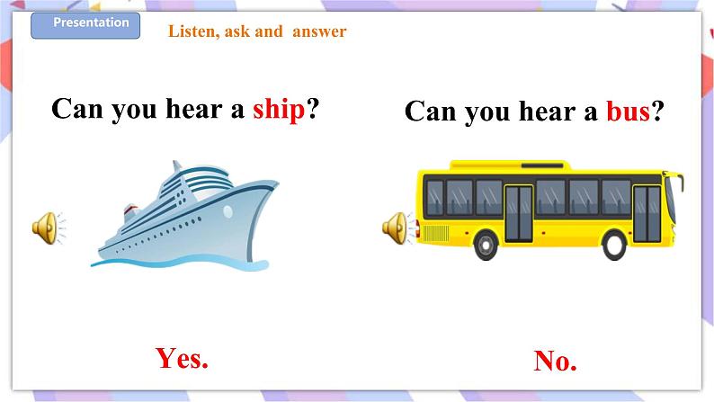 Unit 3 Can you hear a train 第二课时 Let's play&sing 课件+教案+习题06