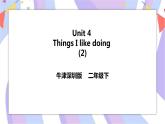 Unit 4 Things  I like doing 第二课时 Do a survey &chant 课件+教案+练习