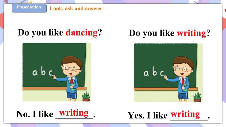 Unit 4 Things  I like doing 第二课时 Do a survey &chant 课件+教案+练习08