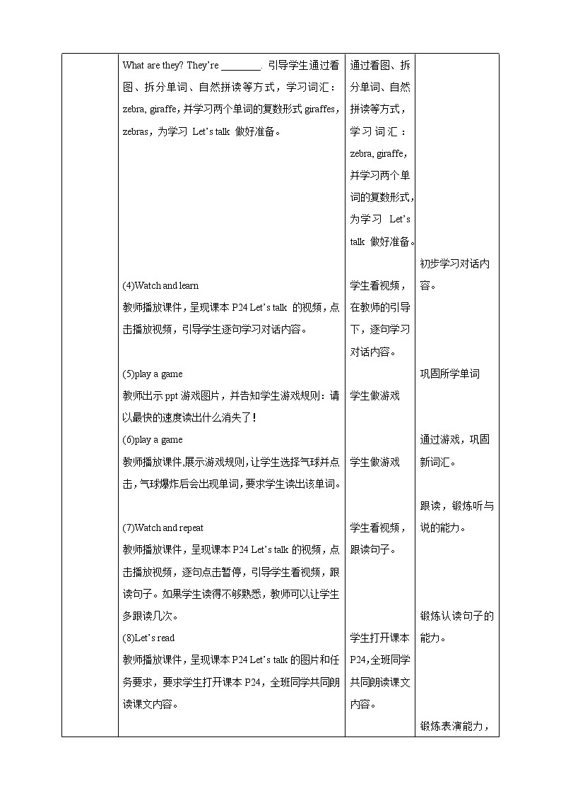 Unit 6 Animals I like 第一课时 课件+教案+习题02