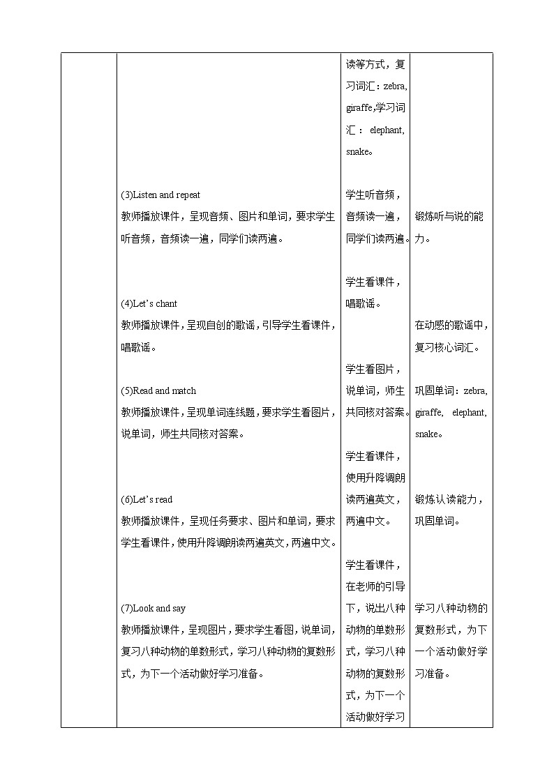 Unit 6 Animals I like 第二课时 课件+教案+练习02