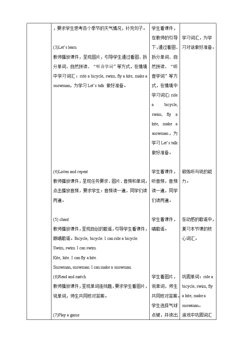 Unit 7 The four seasons 第一课时 课件+教案+练习02
