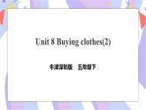 Unit 8 Buying Clothes  第二课时 课件+教案+习题