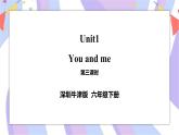 Unit 1 You and me 第三课时 课件+教案+练习