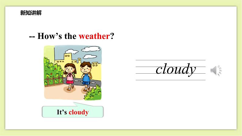 Module 3 Unit 8 Weather-Period 1 Let's talk & Let's learn 课件+教案+练习05