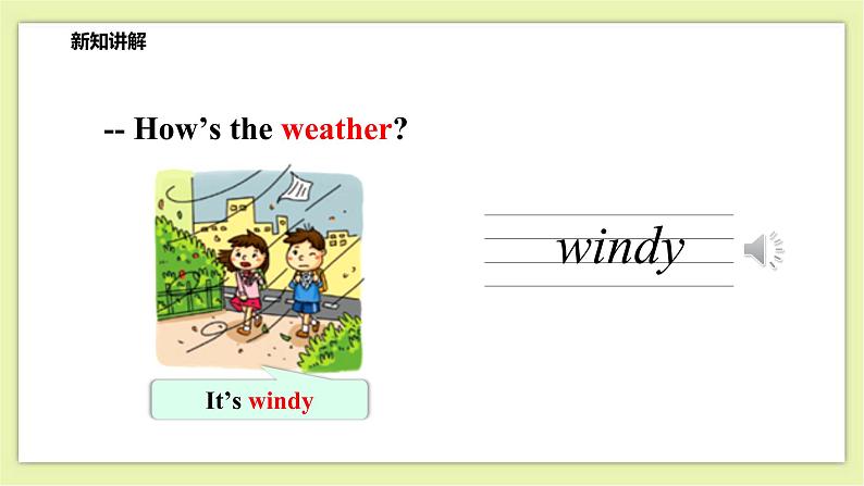 Module 3 Unit 8 Weather-Period 1 Let's talk & Let's learn 课件+教案+练习06