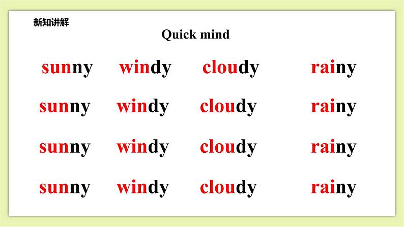 Module 3 Unit 8 Weather-Period 1 Let's talk & Let's learn 课件+教案+练习08