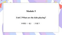 小学英语外研版 (一年级起点)二年级下册Unit 2 What are the kids playing?获奖习题课件ppt