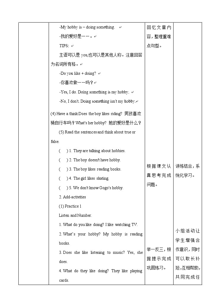 Unit 7 Hobbies第二课时（课件+教案+习题）02