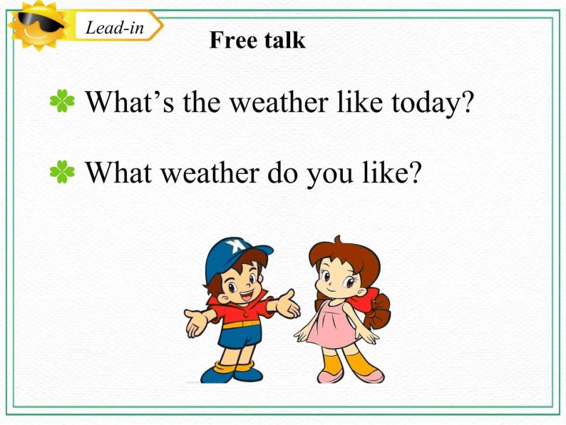 unit 4 what’s the weather like？   第二课时课件04