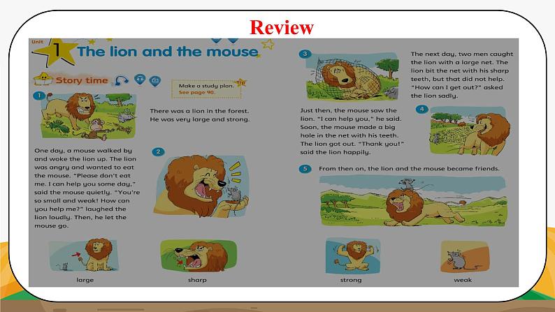 译林版6X-Unit 1 The lion and the mouse Period 2 Grammar time 课件第5页