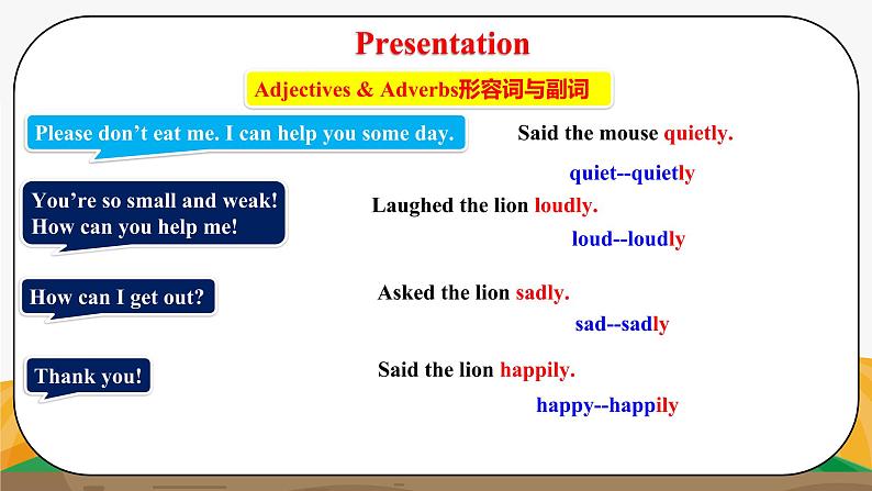 译林版6X-Unit 1 The lion and the mouse Period 2 Grammar time 课件第8页