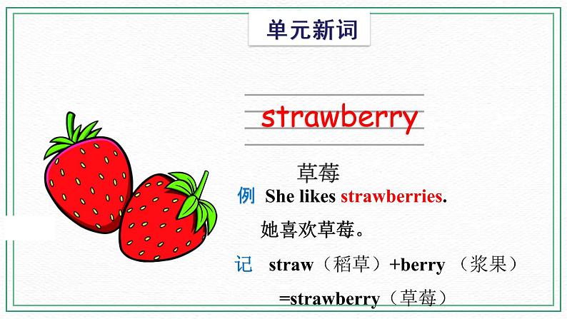 Unit 4 Fruit  Vocabulary & Target 课件02