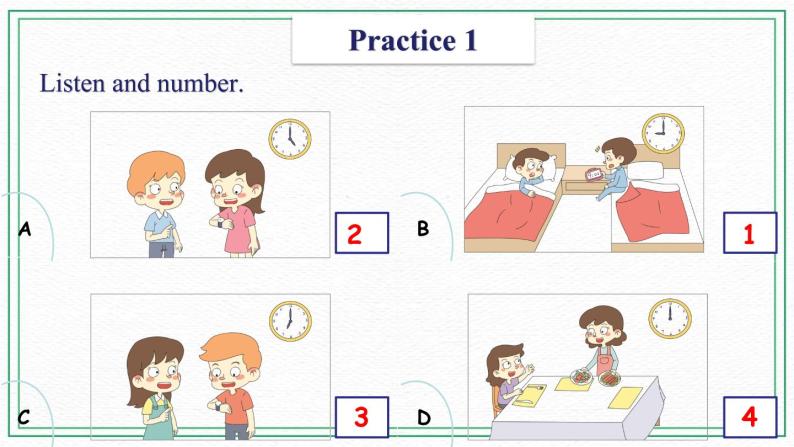 Unit 7 Time Practices & Song & Activities课件03