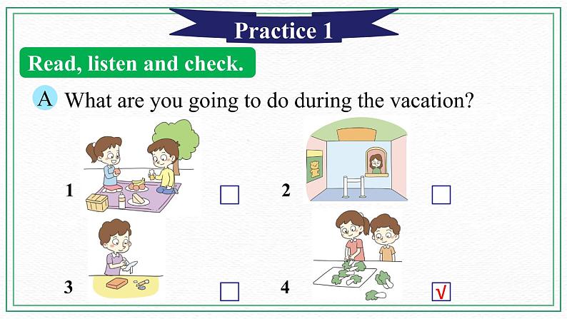 Unit 3 On Vacation  Practices & Activity & Sounds and words课件02