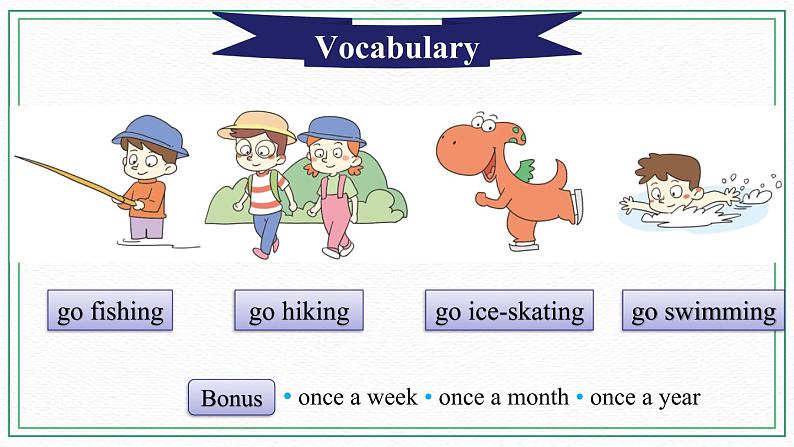 Unit 5 My Favorite Activities  Vocabulary & Target 课件03