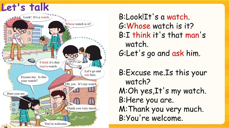 Lesson 1 Whose watch is it ？ 课件  共2课时07