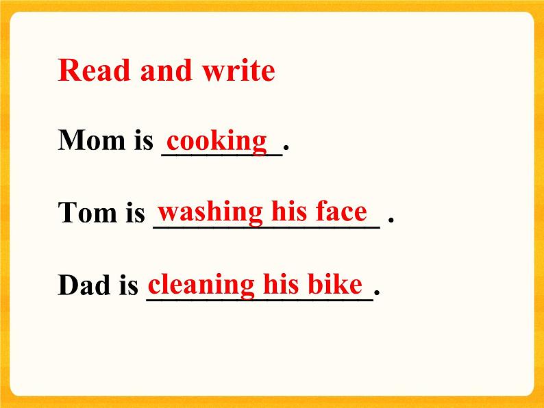 Lesson 10   Are you washing your face？ 科普版 课件03