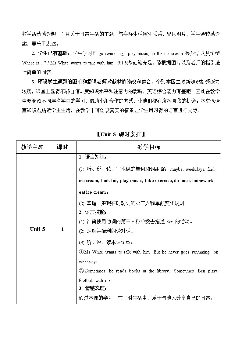 五上 Unit 5 教学设计02