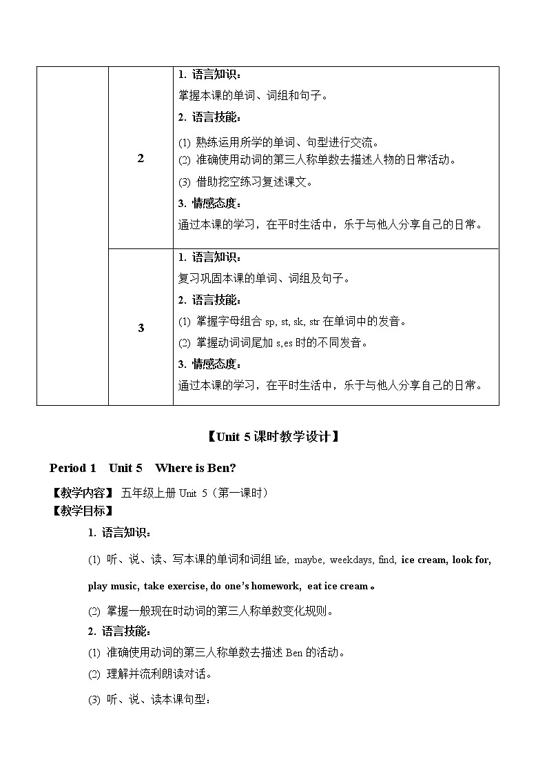 五上 Unit 5 教学设计03