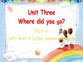 Unit 3 Where did you go Part A Let's learn课件+素材