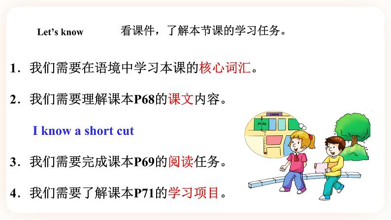 Module 6 Directions Unit 12 I know a short cut （第1课时） 课件+教案+习题（含答案）+素材02