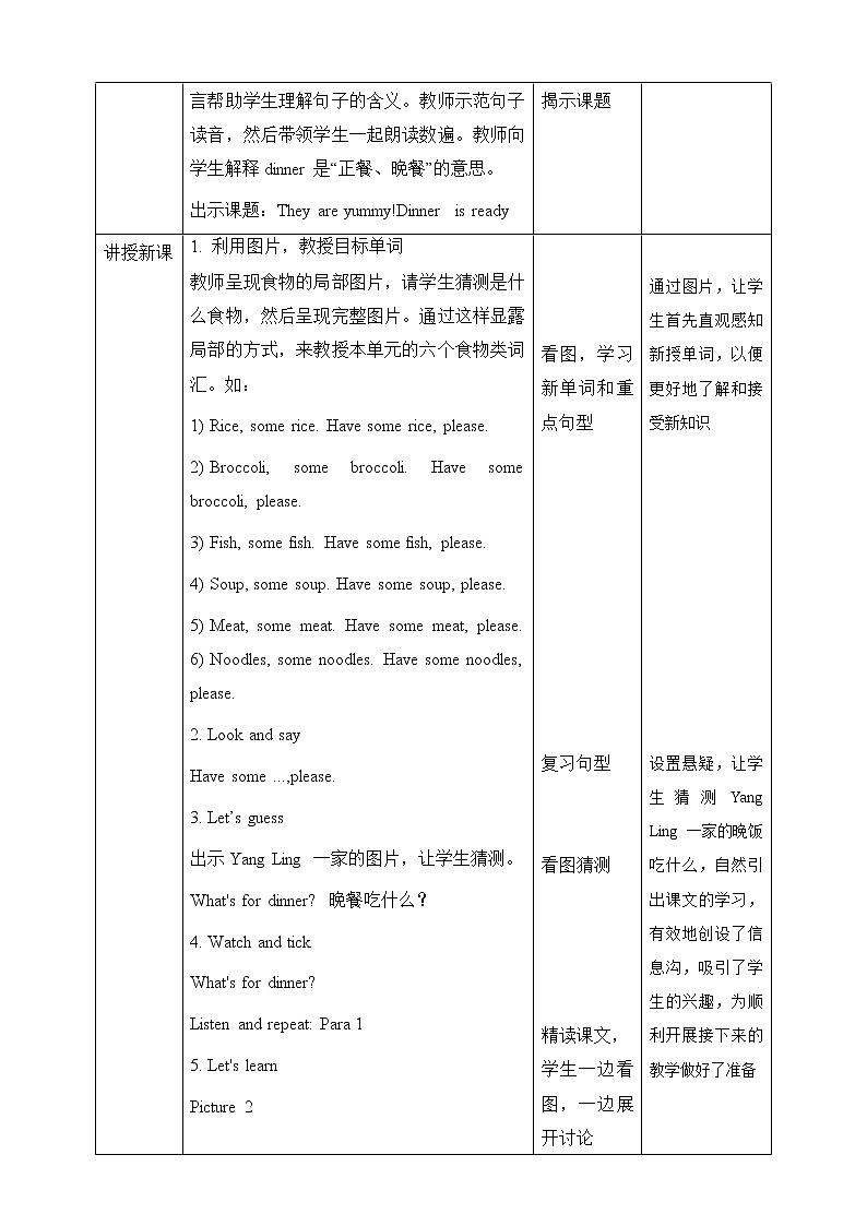 Unit 2 Dinner is ready!  Story time 课件+教案+练习+素材02