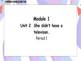 Module 1 Unit 2 She didn’t have a televison课件+素材